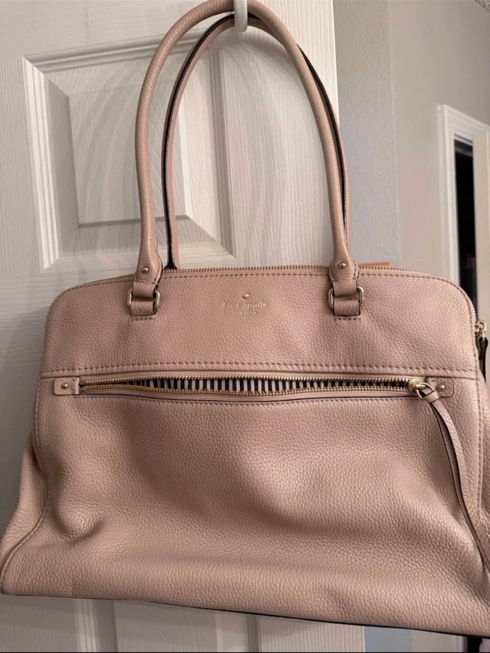 kate spade Blush Pink Pebbled Leather Shoulder Bag